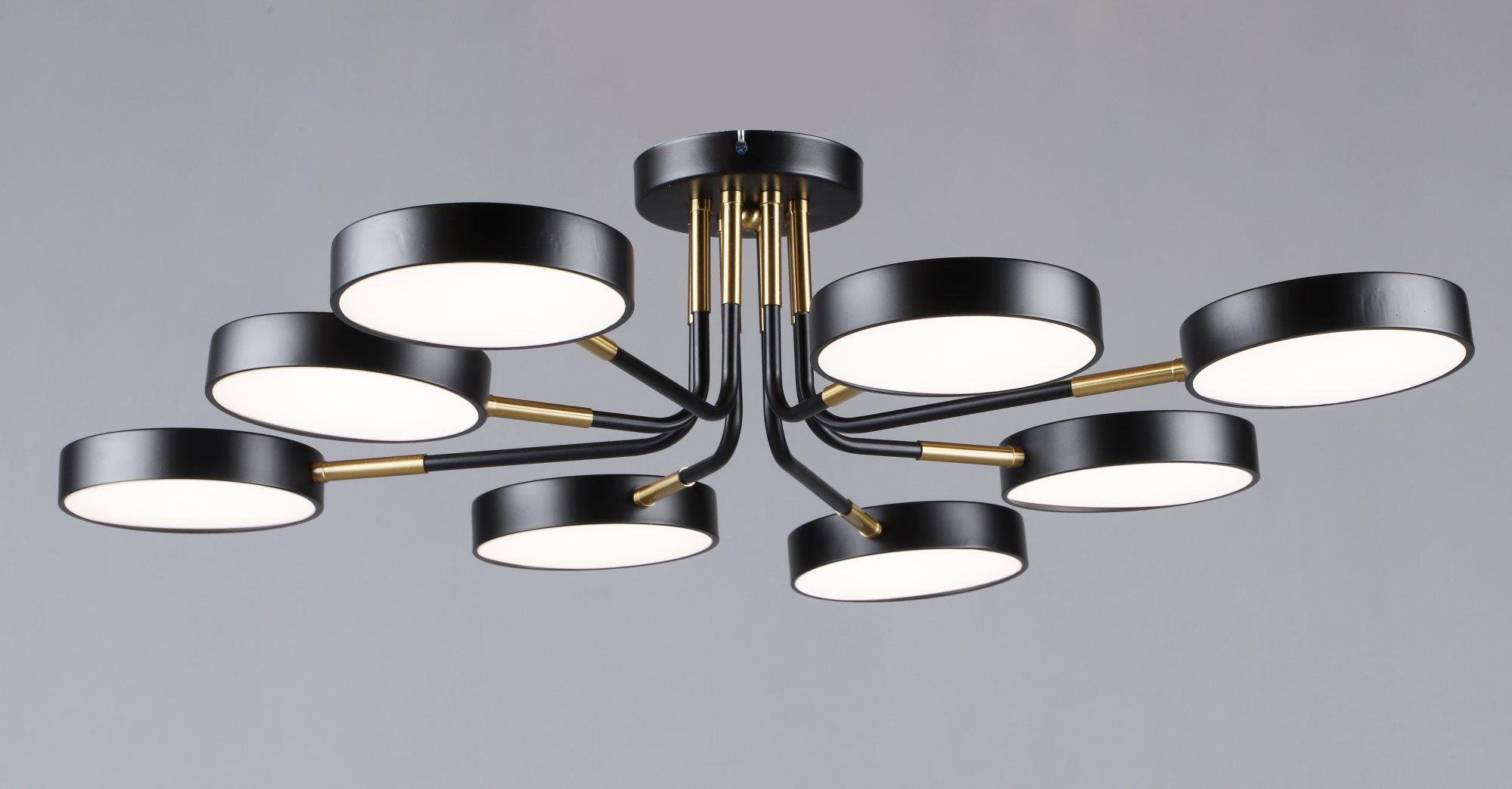 Люстра потолочная светодиодная Sirius B N6341/8 BK/COP - фото 1 Люстра потолочная светодиодная Sirius B N6341/8 BK/COP - фото 1