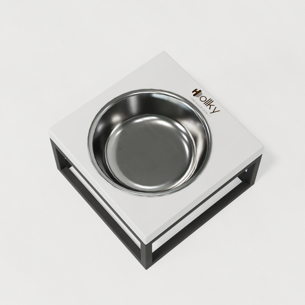 Миска на підставці для котів і маленьких собак Hollky Base Solo S 0,45 л (S-18187-GRWH) - фото 5