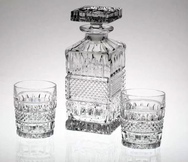 Подарочный набор для алкоголя Bohemia Brittany графин и стаканы для виски хрустальные 7 пр.