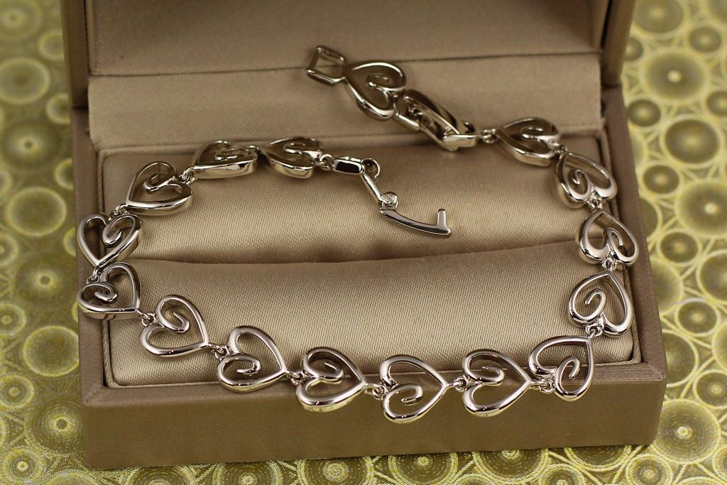 Браслет Xuping Jewelry Доброе сердце 17,5 см х 9 мм Серебристый (2036179120)