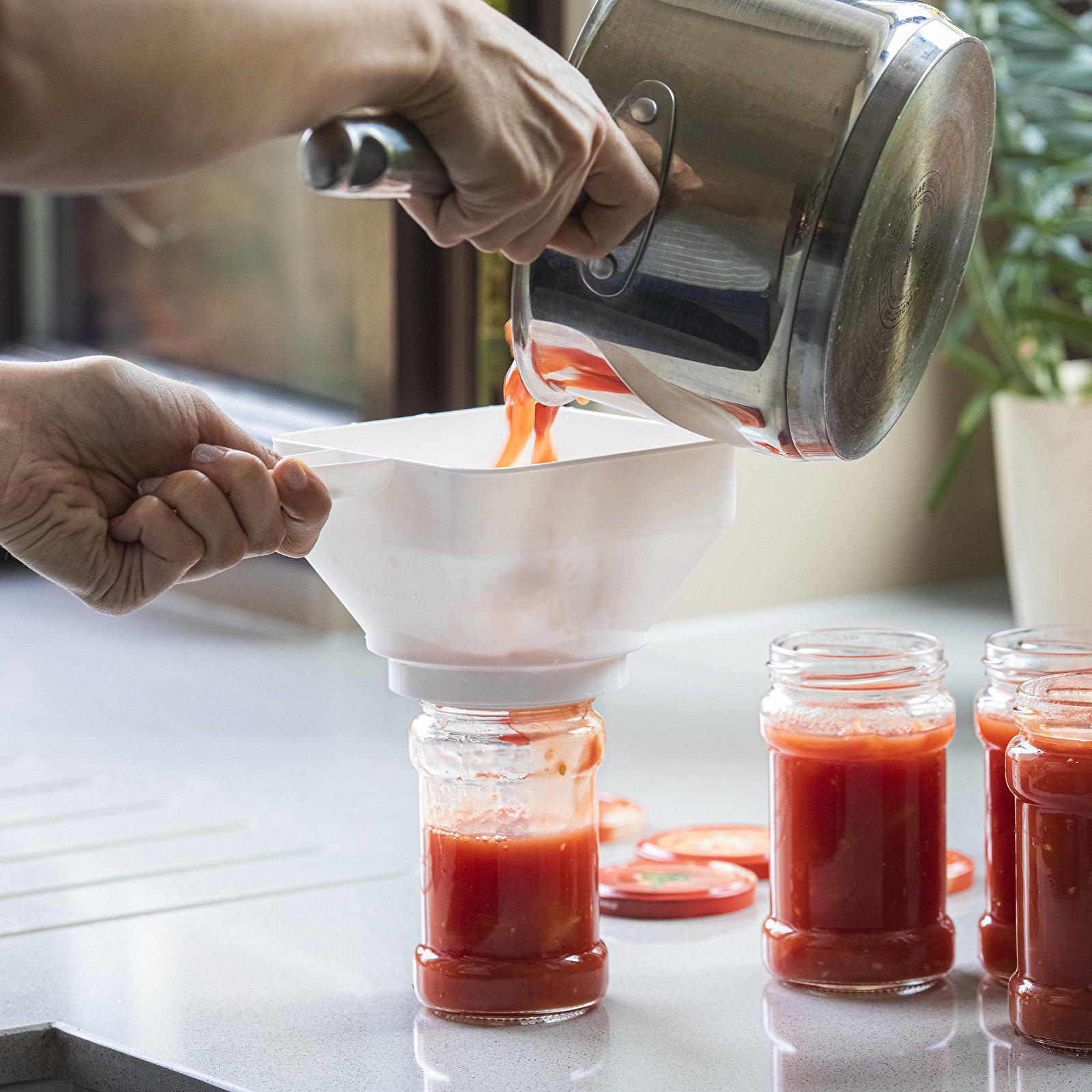 Лейка для консервирования Browin квадратная Красный (139199) - фото 5