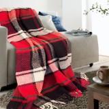 Плед вовняний вовняний 140х200 см Червоний - фото 4