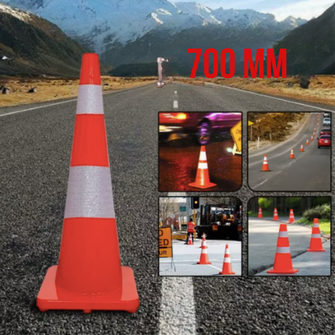 Конус сигнальний зі світловідбивною смугою 700 мм (Б361) - фото 2 Конус сигнальний зі світловідбивною смугою 700 мм (Б361) - фото 2