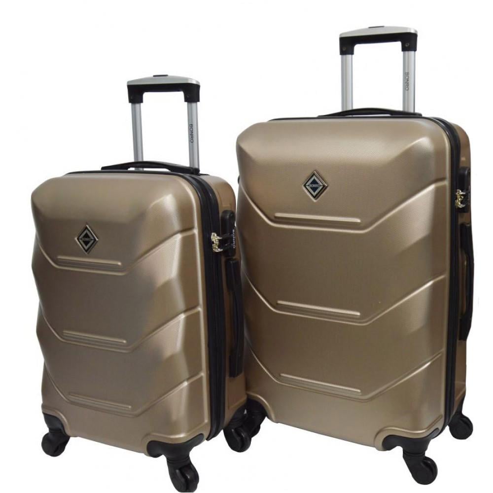 Комплект валіз з пластику 003 2 шт. середня/велика Шампань (333341)