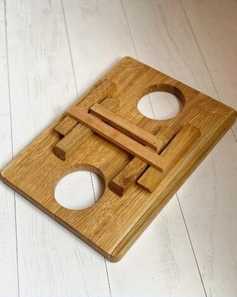 Столик пивной дуб/ясень 34х24х17 см (007ст) - фото 3 Столик пивной дуб/ясень 34х24х17 см (007ст) - фото 3