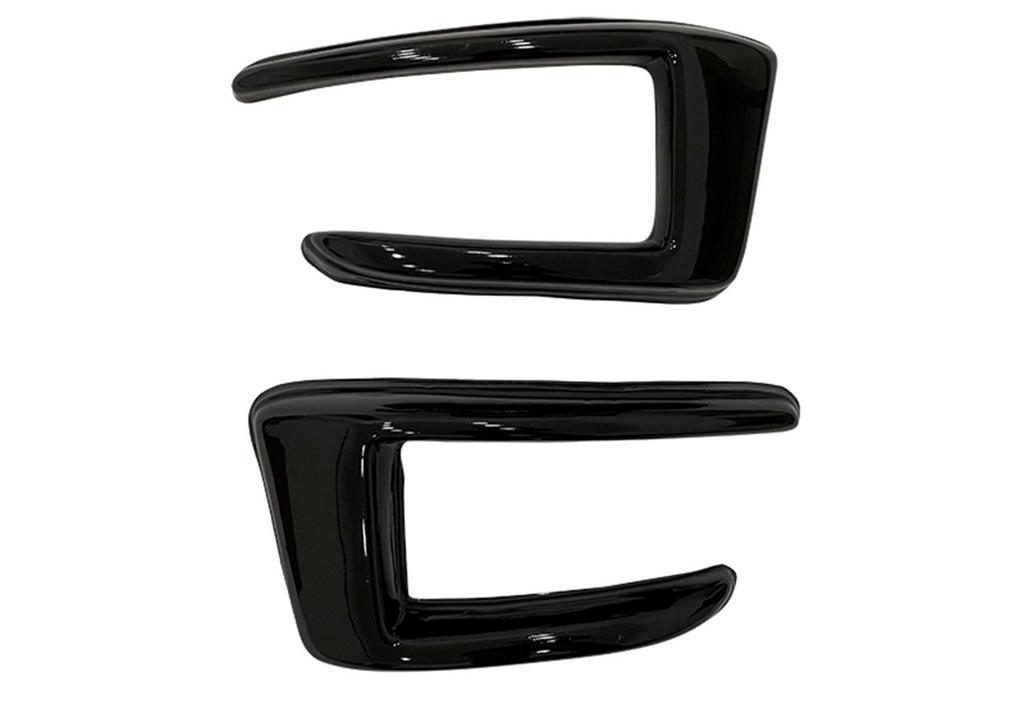 Ресницы на задний бампер DPT 2017-2020 для Seat Leon 2013-2020 гг. стеклопластик 2 шт. Черный глянец (131054)