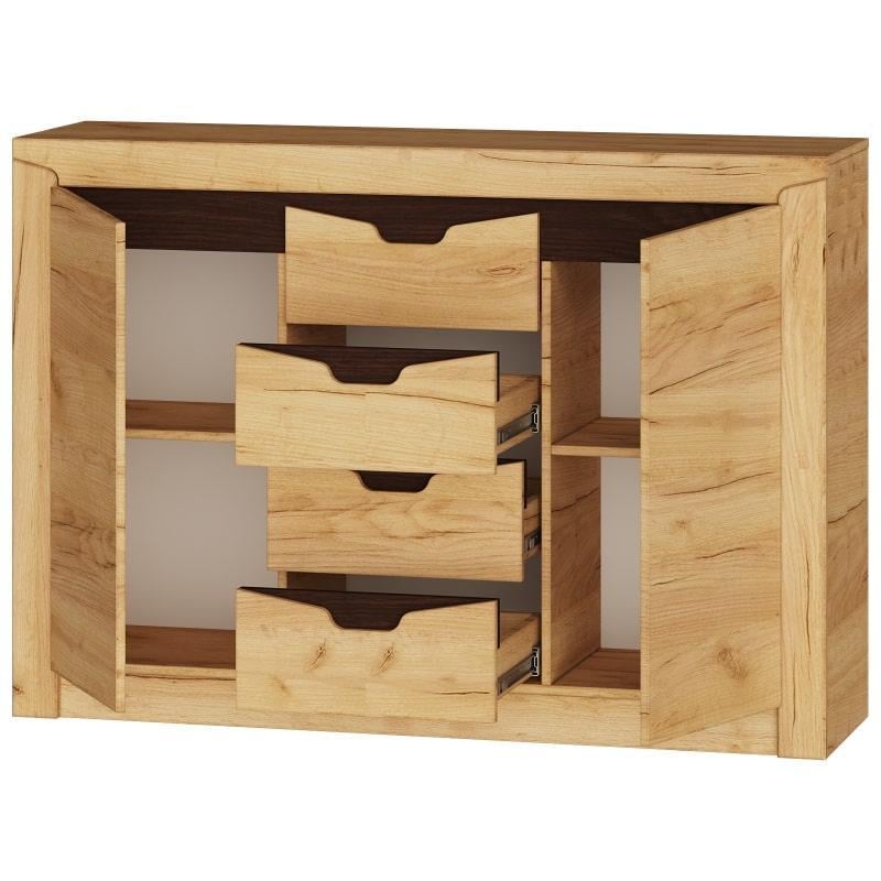 Комод большой Эверест Либерти-1400 140х38х98,5 см Дуб крафт золотой (EVR-2138)