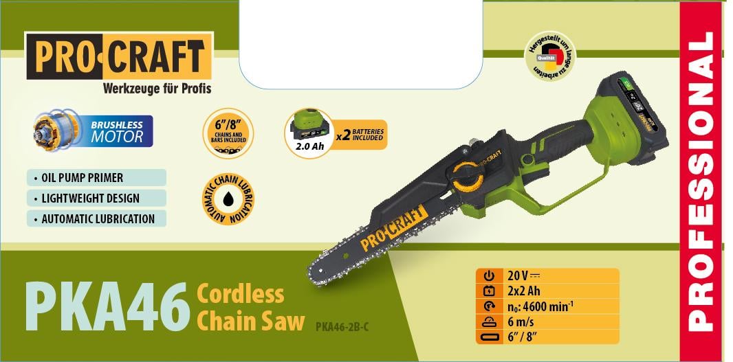 Пила мини аккумуляторная Procraft PKA46 2 акб кейс (030046) - фото 2