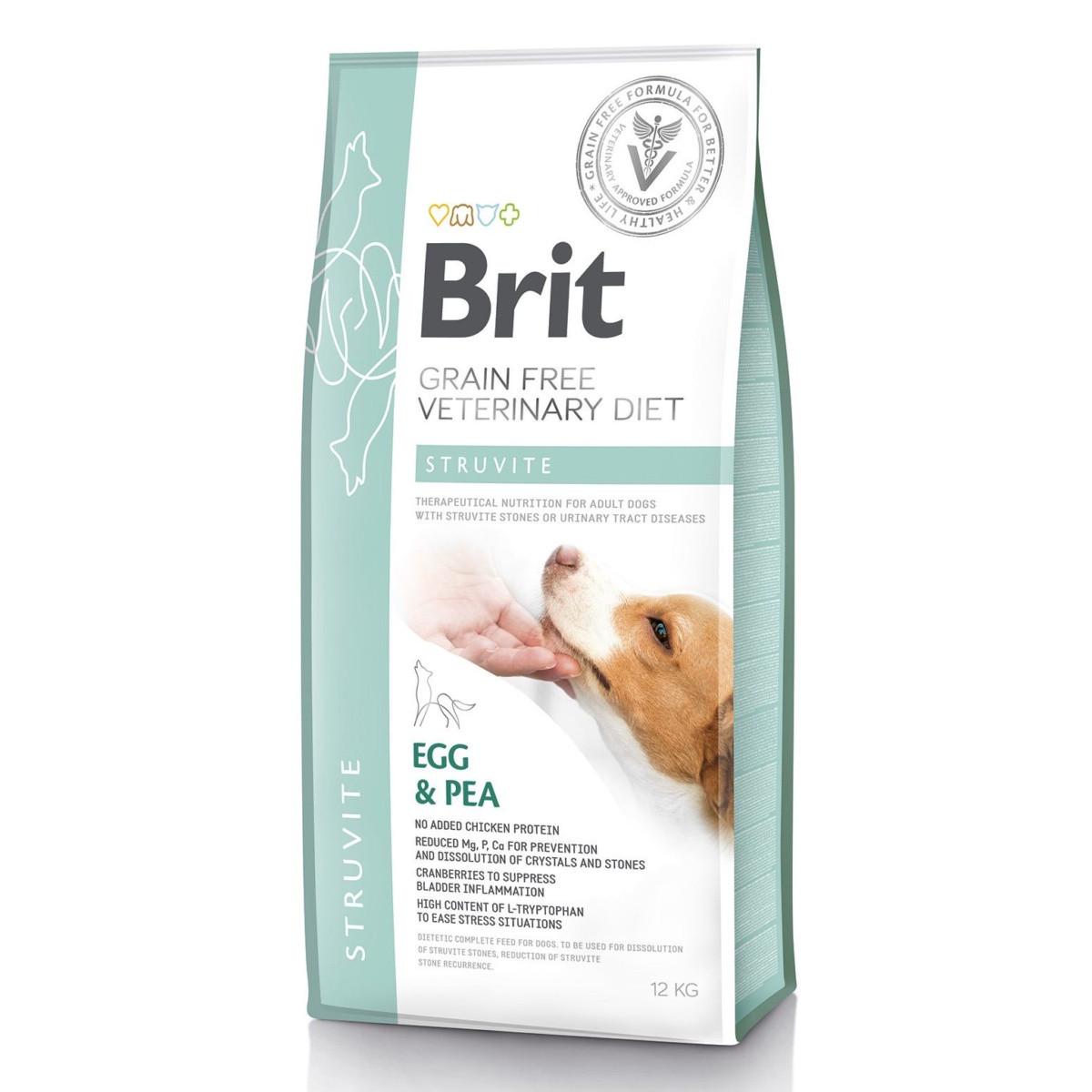 Корм сухой Brit VetDiets с яйцом/индейкой/горохом/гречкой для взрослых собак при мочекаменной болезни 12 кг (8595602528219)