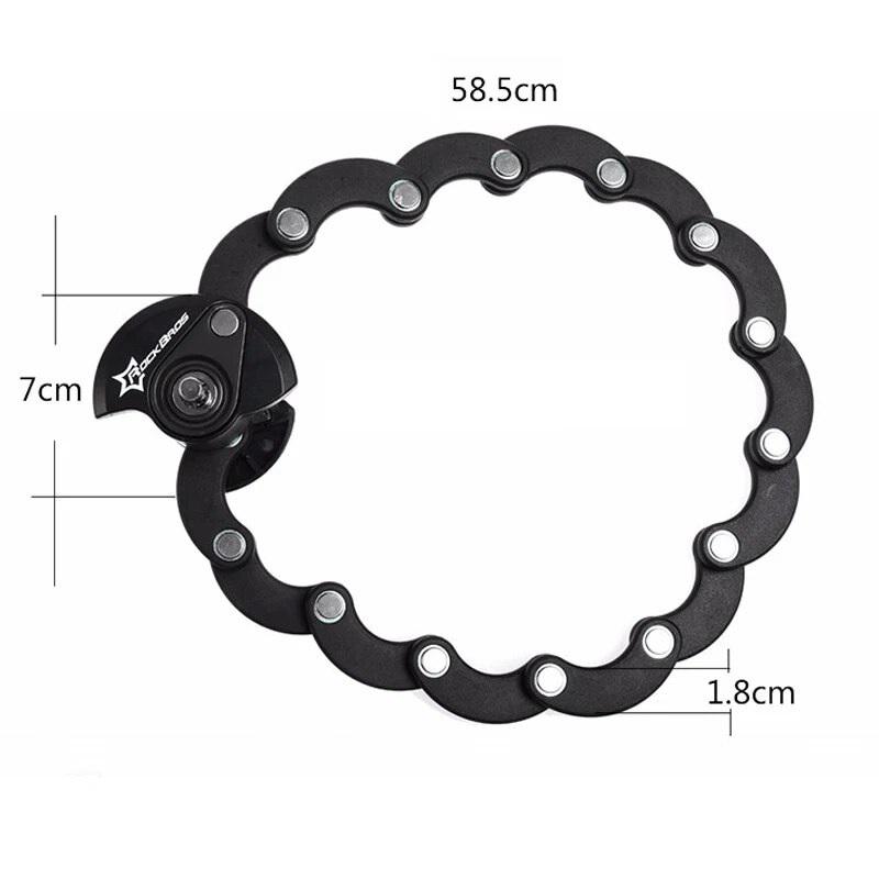 Замок велосипедный Rockbros WL798 65 см Черный (RB-WD798-2410) - фото 4 Замок велосипедный Rockbros WL798 65 см Черный (RB-WD798-2410) - фото 4