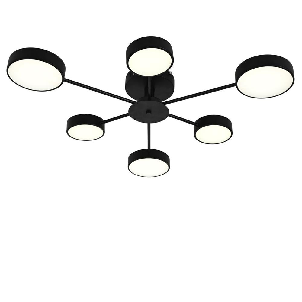 Люстра потолочная светодиодная Lighthouse SY-19495/3/3 BK/CR D860хH120 132W PULT DU Черный