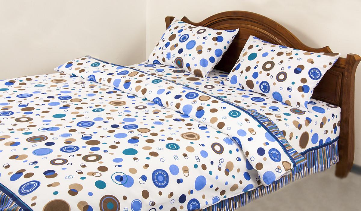 Комплект постельного белья Lotus Ranforce Bubble семейный Синий (2000008481533)