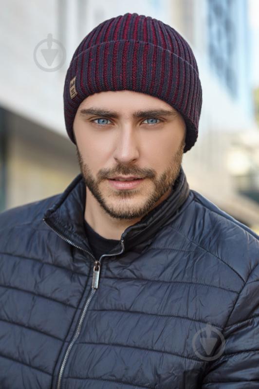 Мужская шапка «Камет» Braxton черный + красный 56-59