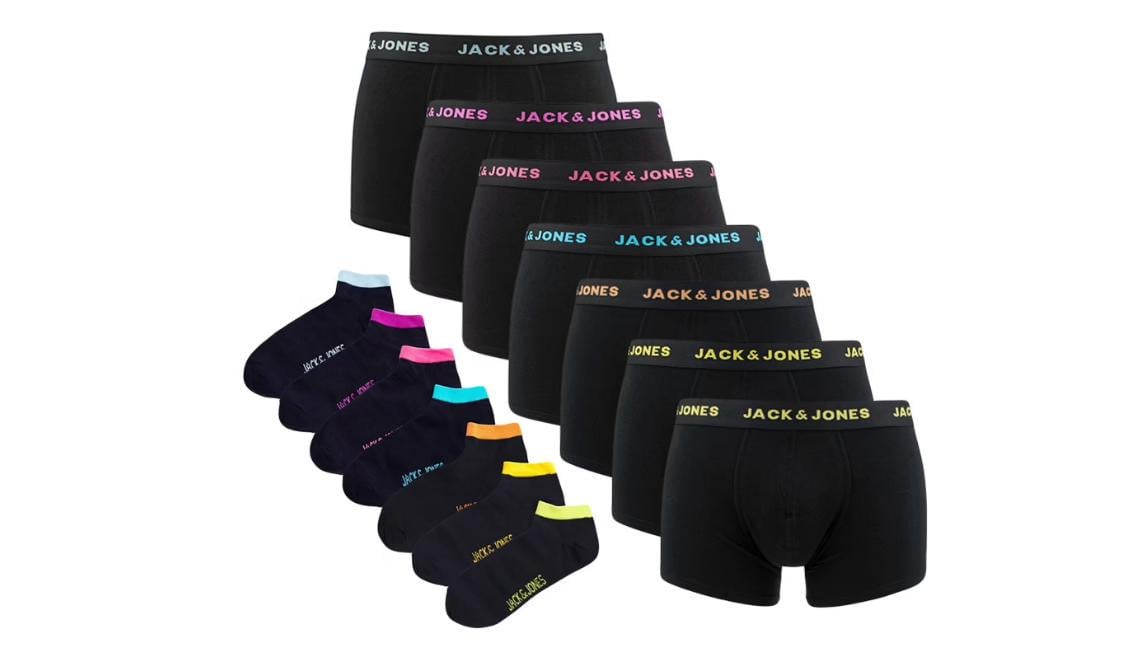 Дорожный набор Jack&Jones из 7 боксеров и носков Chris combi ХXL Черный (97523502) Дорожный набор Jack&Jones из 7 боксеров и носков Chris combi ХXL Черный (97523502)