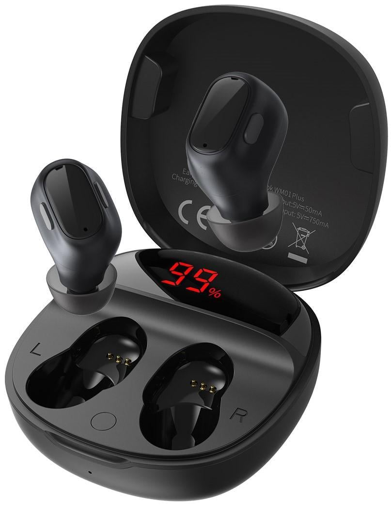 Навушники бездротові Bluetooth BASEUS Encok True Wireless Earphones WM01 Plus NGWM01P-02 Black