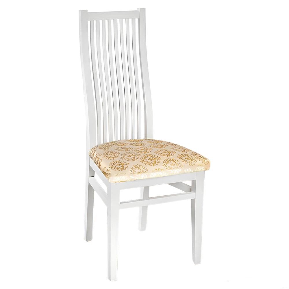 Стул для кухни Микс Мебель Миранда дерево/ткань Авилл 2/2 Белый/Бежевый (46696)