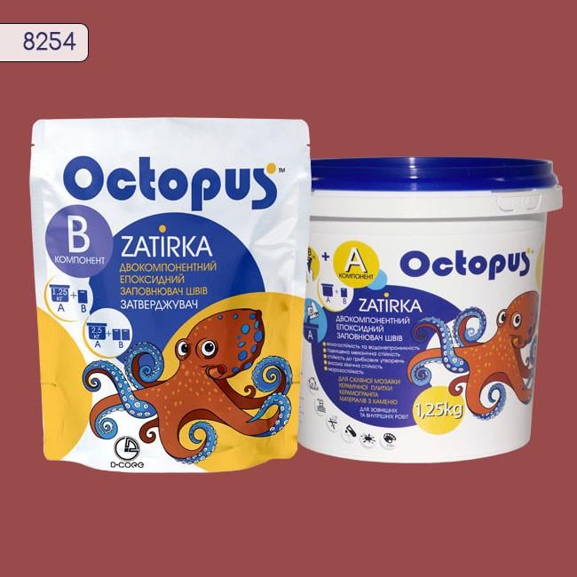 Затирка для плитки Octopus Zatirka 8254 эпоксидная 1,25 кг