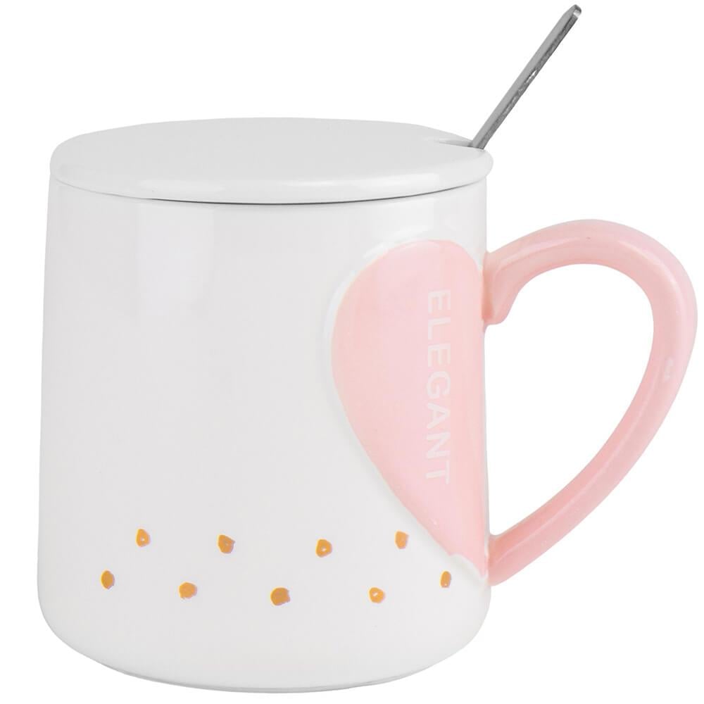 Набор кружок керамическых Elisey Elegant 350 мл 4 шт. Белый (18902-019)