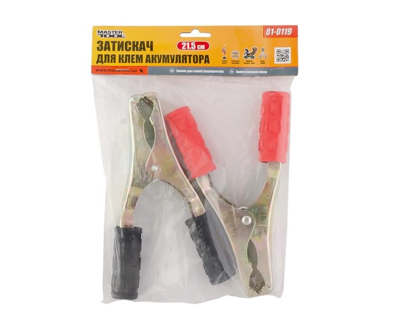 Затискач для клем акумулятора MASTERTOOL 21,5 см 2 шт. (81-0119) - фото 2