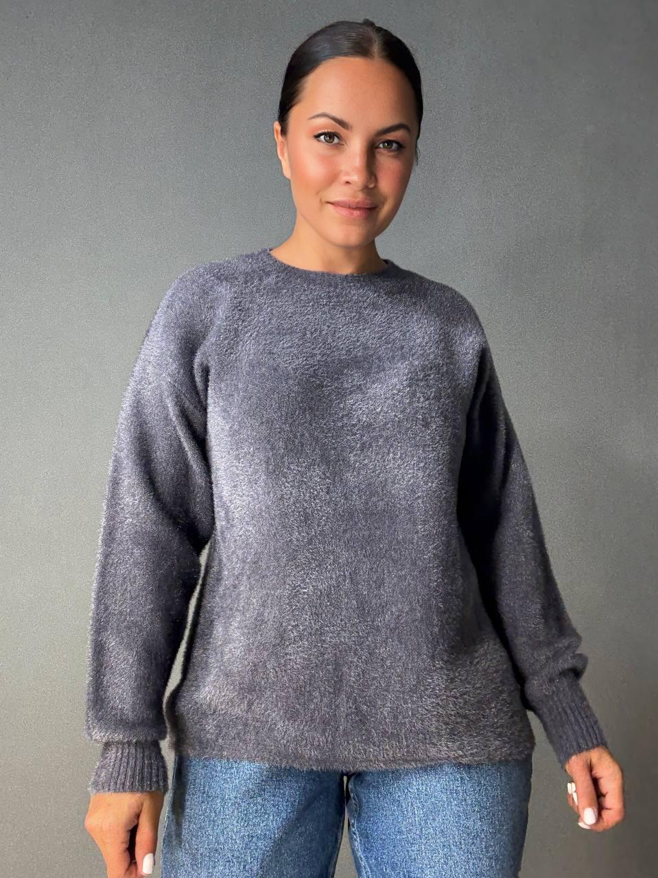 Светр жіночий Fancy Matinee 5977 ангора базовий OS Графіт (5038) Светр жіночий Fancy Matinee 5977 ангора базовий OS Графіт (5038)