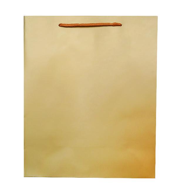 Подарочный пакет Bronze ламинированный картон 26x12x32 см