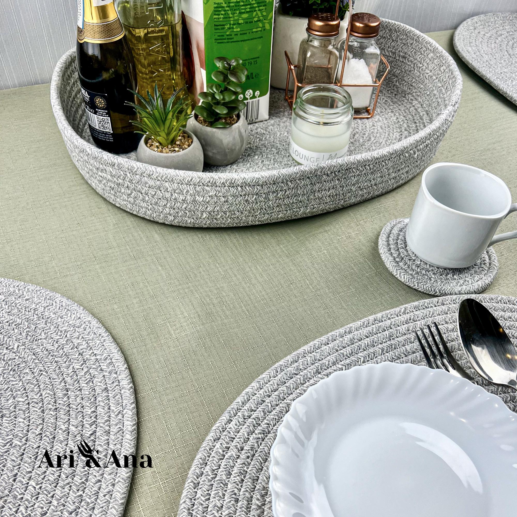 Набір овальних бавовняних килимків Ari/Ana для сервірування на 6 персон - фото 8