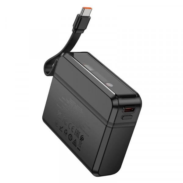 Повербанк Hoco Q38 Excellent PD 10000 mAh 20W Lightning USB Type-C с двухсторонним кабелем для быстрой зарядки (2577)