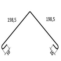 Планка конька простая оцинкованная 200х200 мм (13908370) - фото 2