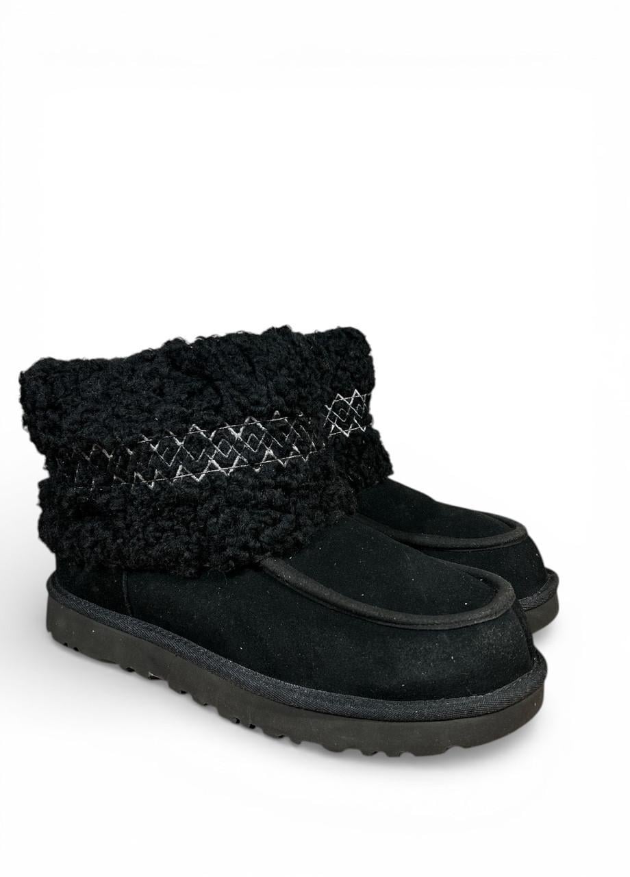 Угги UGG Classic Mini Braid Sheepskin Ankle s/n 1148930 р. 41 US 10 27 см Черный (2872269635)
