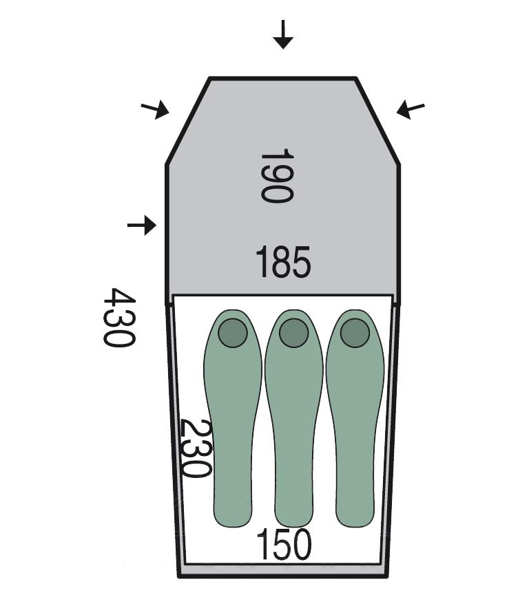 Палатка 3-местная Pinguin Storm 3 Green (PNG 148.3) - фото 2