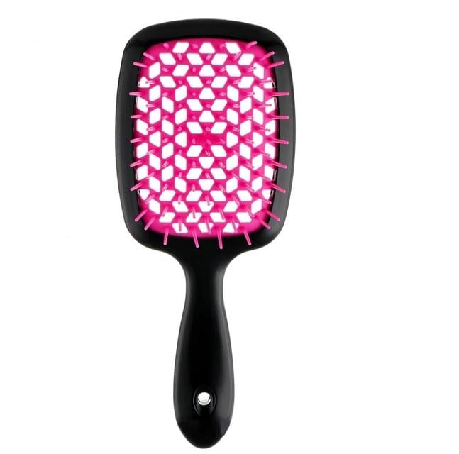 Расческа для волос Super Brush продувная Черный/Розовый (22103904)