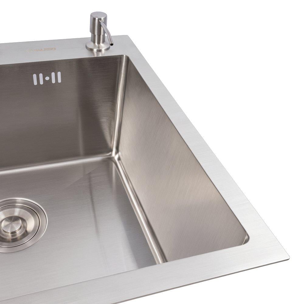 Мийка кухонна Valeso Handmade з підставкою для ножів 50х50 мм 3,0/0,8 - фото 3