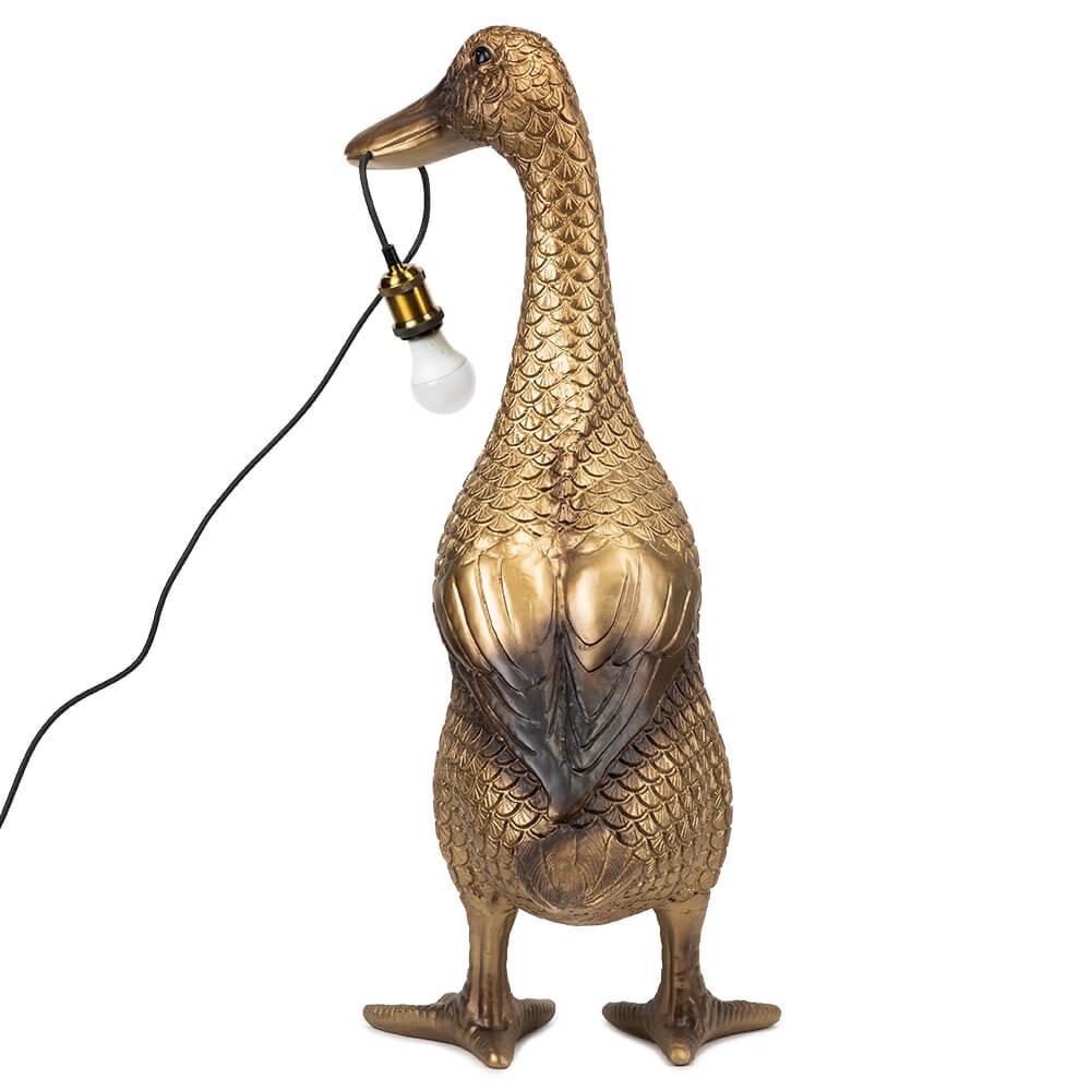 Статуэтка лампа Lefard Золотой гусь 90 см Бронзовый (2014-004) - фото 3