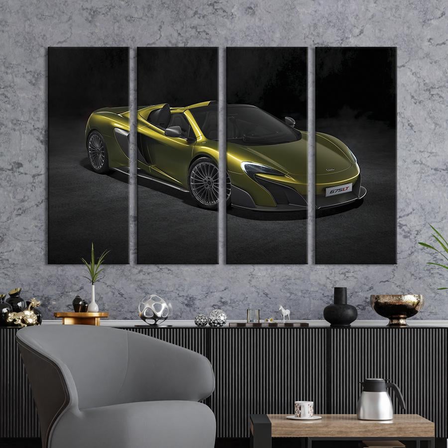 Картина на холсте Суперкар McLaren 675LT с открытым верхом 209x133 см (1361-41)