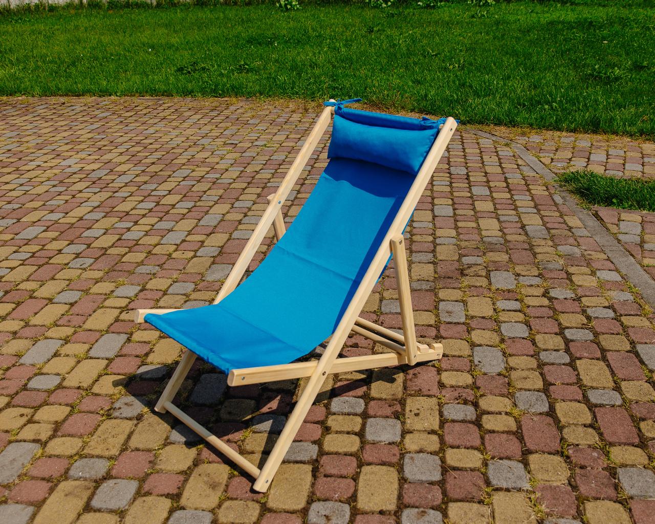 Шезлонг тканевый XRmaster с подушкой Сине-желтый (0001486) Шезлонг тканевый XRmaster с подушкой Сине-желтый (0001486)