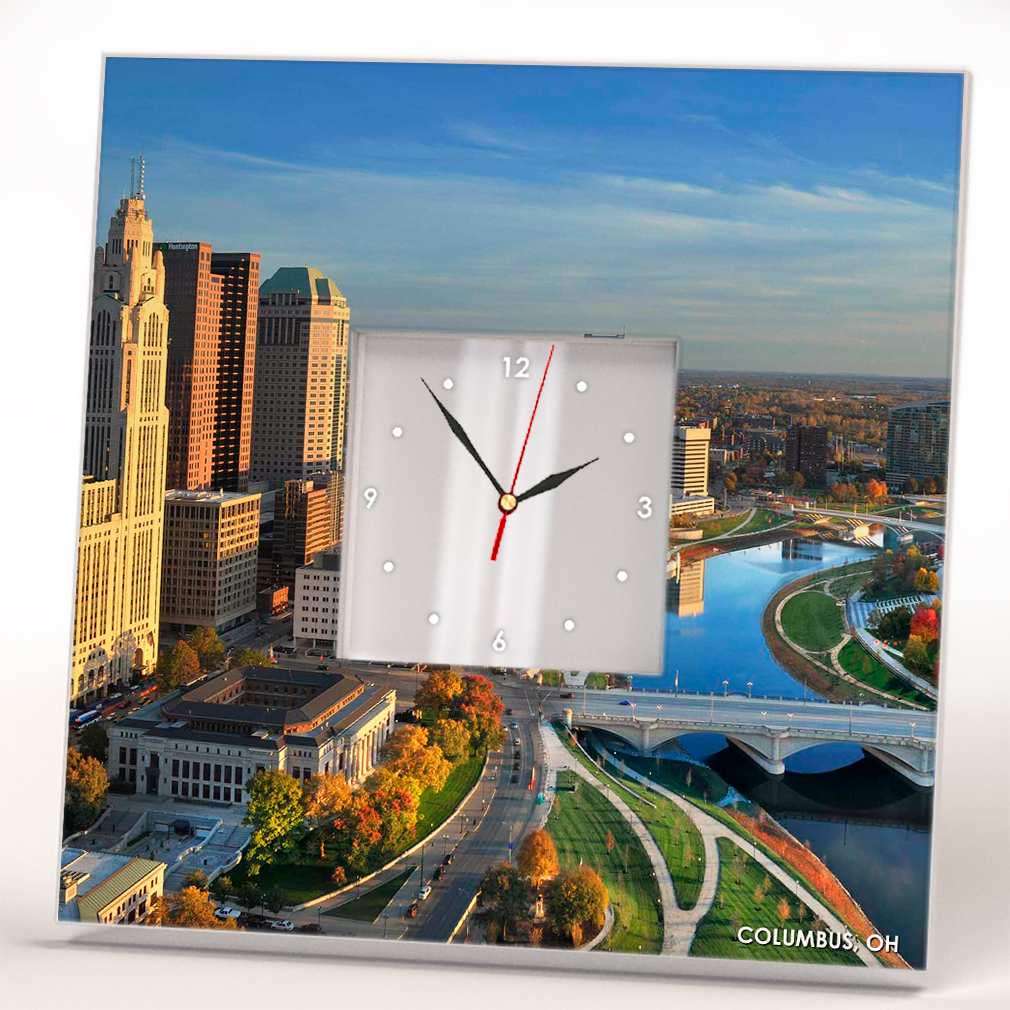 Часы настенные картина WonderCloud коламбус 260x260 мм (C04030)