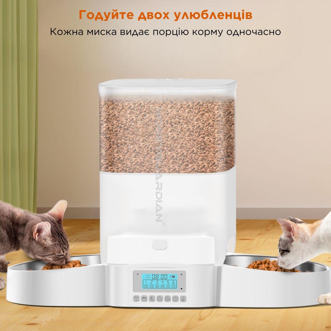 Кормушка автоматическая для кошек и собак HONEYGUARIDAN A303D 3,5 л 2 миски (2090522923) - фото 3 Кормушка автоматическая для кошек и собак HONEYGUARIDAN A303D 3,5 л 2 миски (2090522923) - фото 3