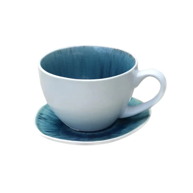 Чашка с блюдцем Olens Тотем 250 мл Голубой (JM0142T) Чашка с блюдцем Olens Тотем 250 мл Голубой (JM0142T)