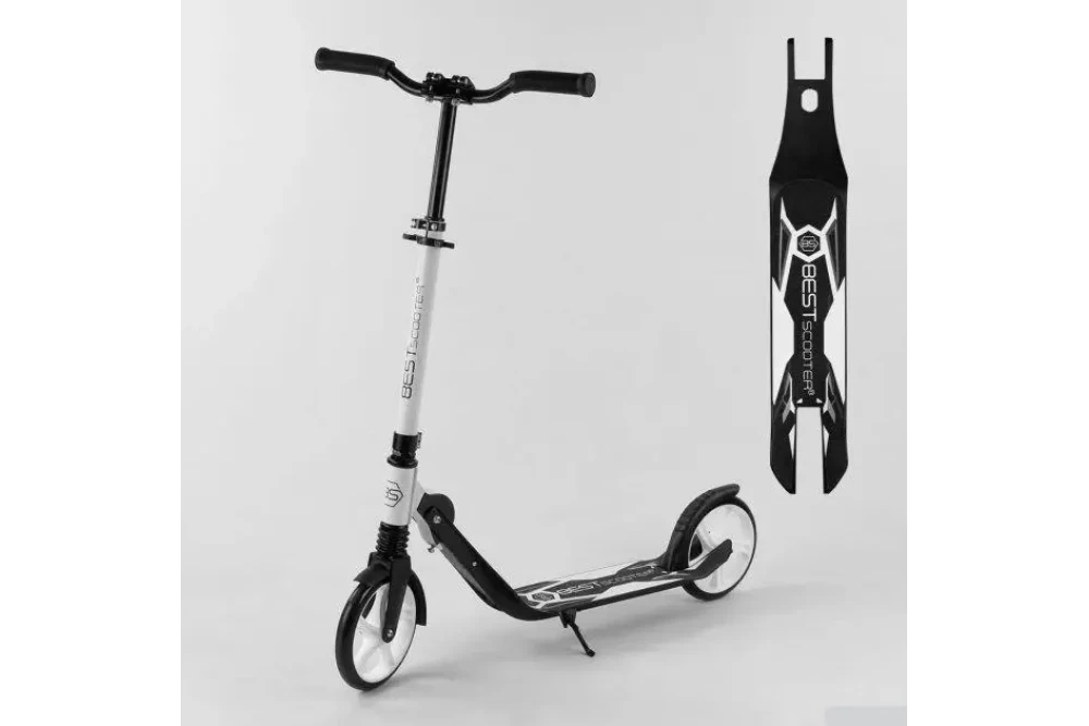Самокат двухколесный Best Scooter 87280 зажим руля/колеса PU 20 см/1 амортизатор (374290) - фото 6