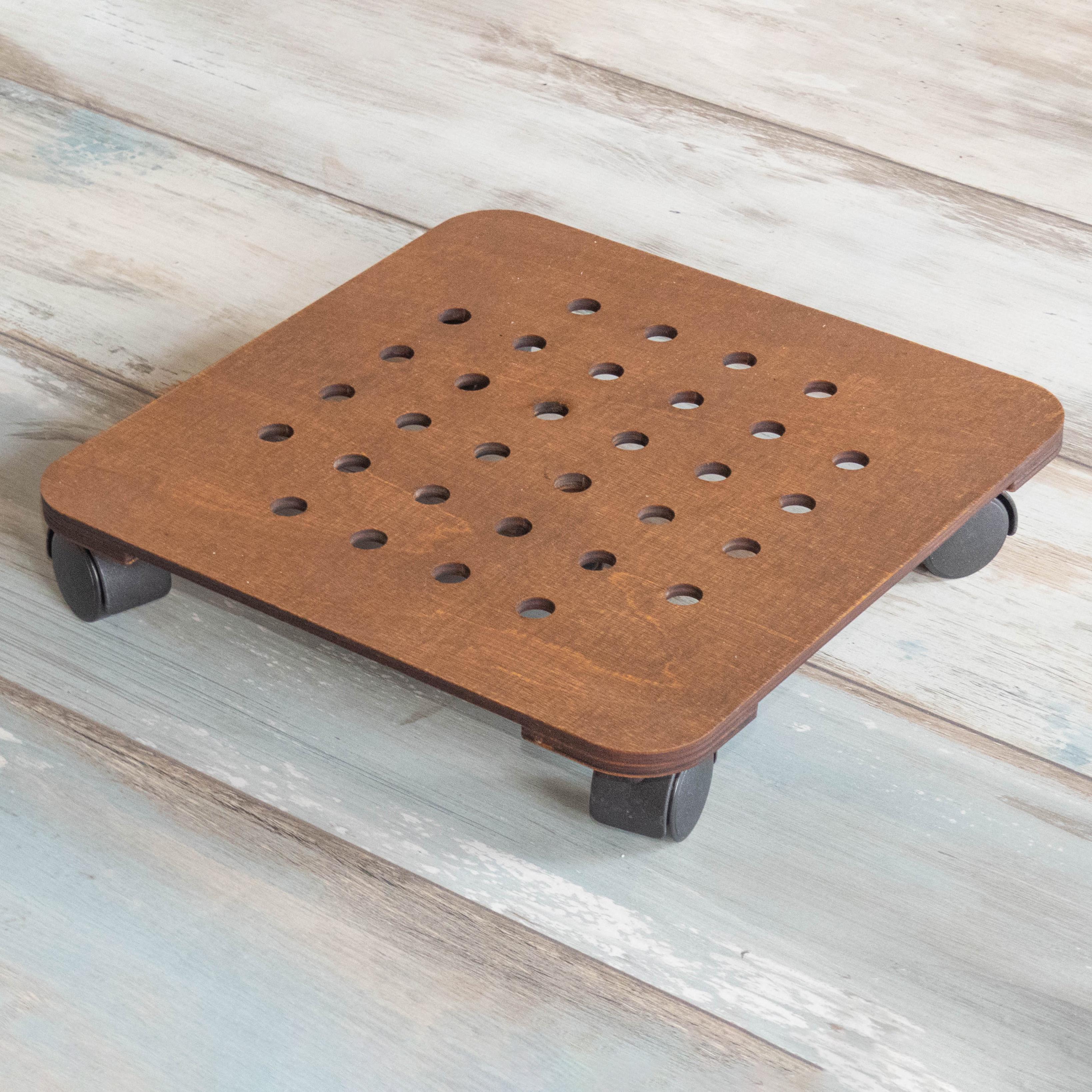 Підставка для квітів підлогова Вент+ на колесах квадратна 30 см (120125)