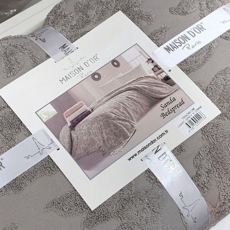 Простынь махровая Maison D'or Sanda полуторная 160x240 см Light grey (2000022264853) - фото 3 Простынь махровая Maison D'or Sanda полуторная 160x240 см Light grey (2000022264853) - фото 3