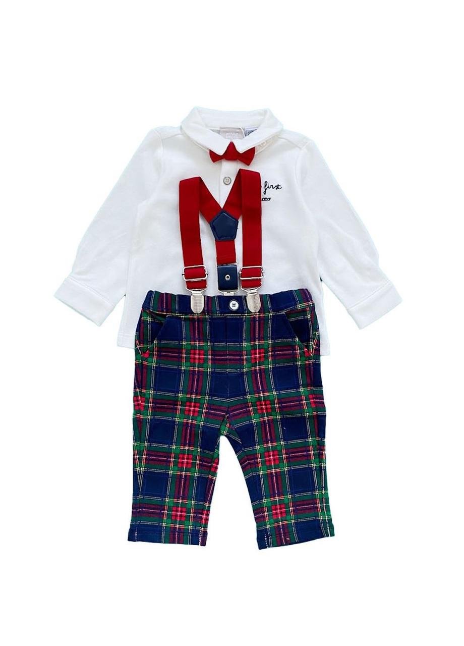 Костюм детский Chicco классический с галстуком 3-6 мес. 68 см Разноцветный (2081861439)