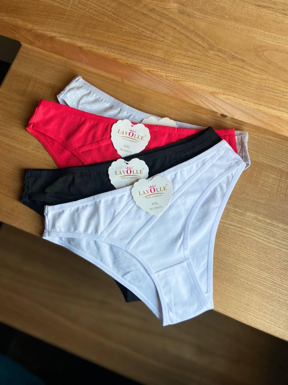 Трусики слепы хлопковые со спортивным декором набор 4 шт. XL (D9070)