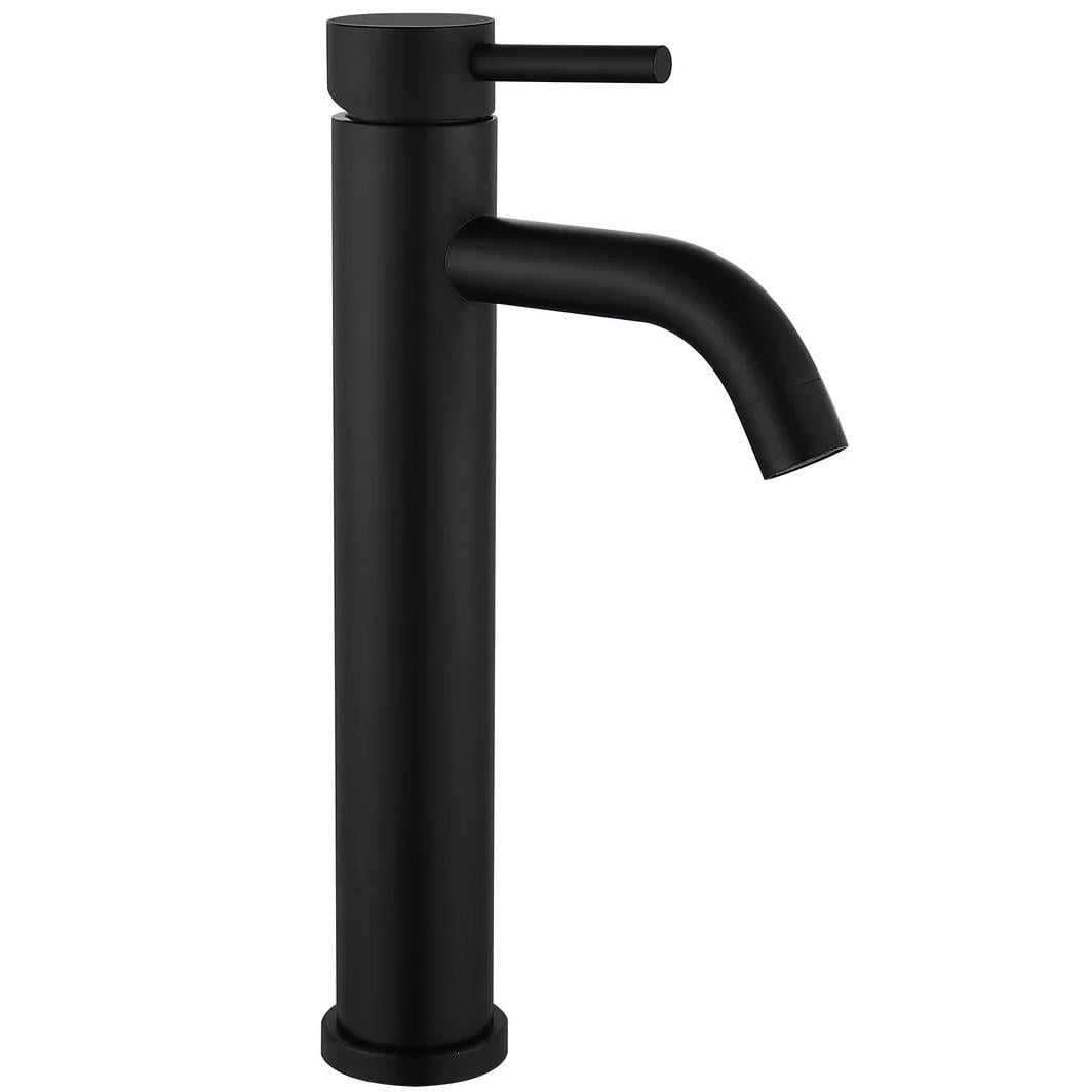 Смеситель для умывальника Wezer EKO11C-01-BLACK высокий однорычажный Черный (155164)