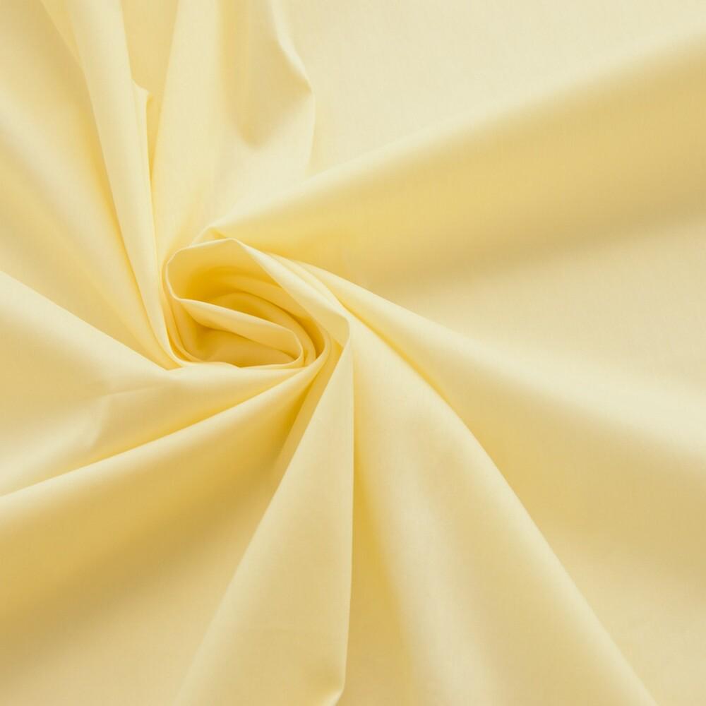 Ткань поплин однотонный V-60 Нежный лимон (11284)
