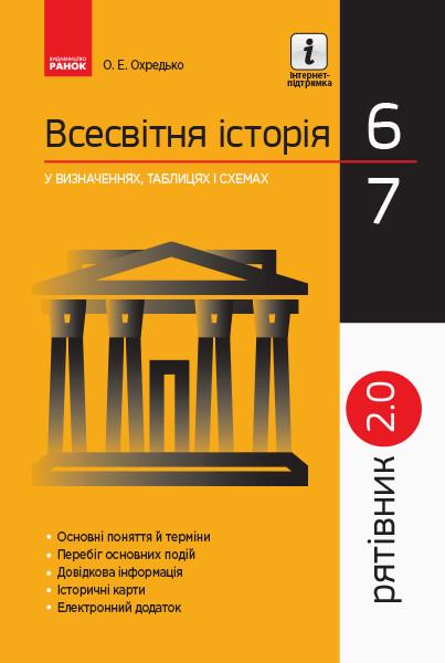 Книга 'Всесвітня історія. 6-7 класи. Рятівник. 2.0'' Ранок О. Охредько И470498УН 9786170959485 (9786170959485)