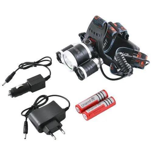 Фонарик налобный аккумуляторный с регулируемым углом наклона 8800 mAh (2727544311)