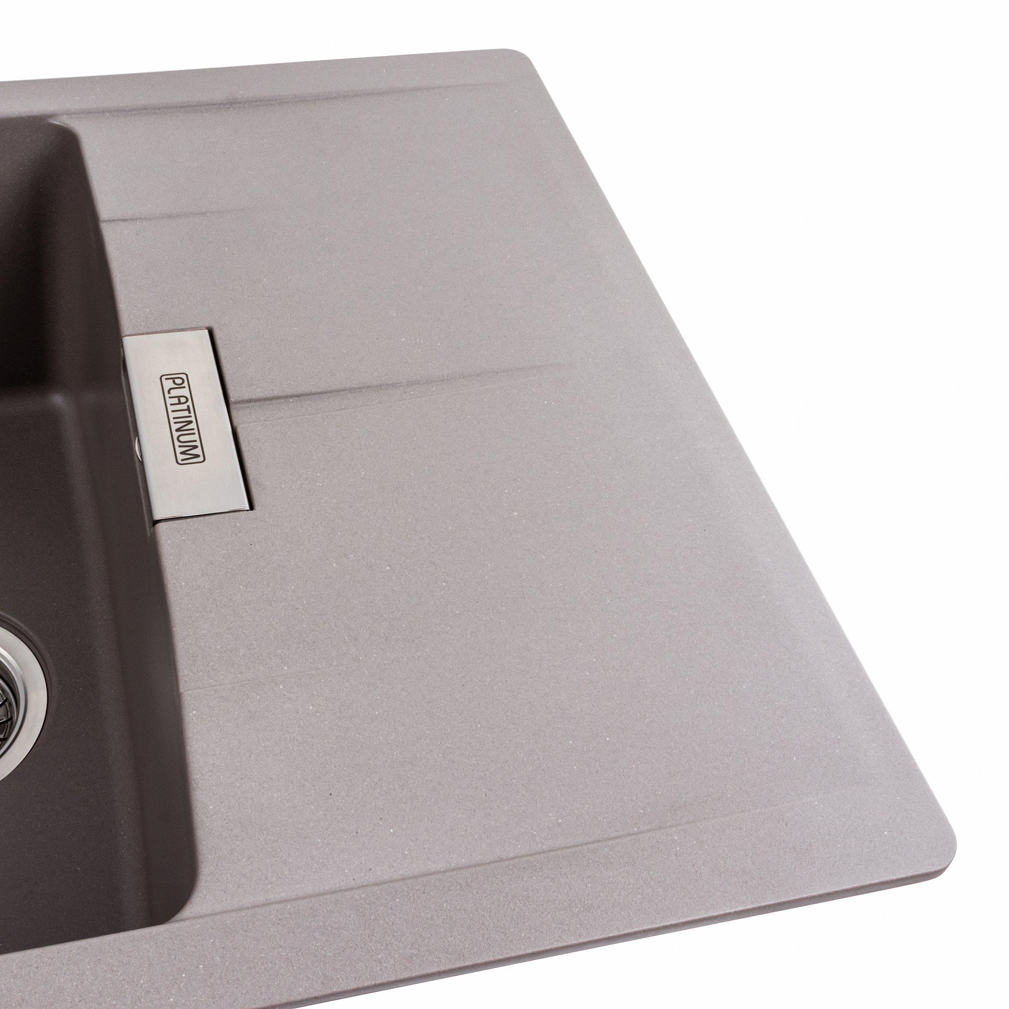 Мойка для кухни гранитная Platinum 6250 ZIRKONE матовая Дюна - фото 3 Мойка для кухни гранитная Platinum 6250 ZIRKONE матовая Дюна - фото 3