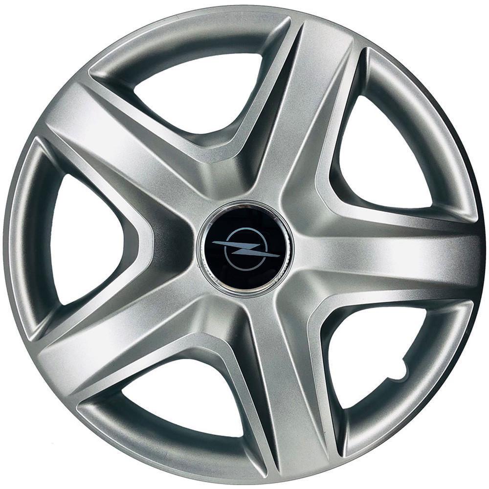 Ковпаки SJS 101 з логотипом Opel NEW 4 шт. R13 Срібний (2789080809)