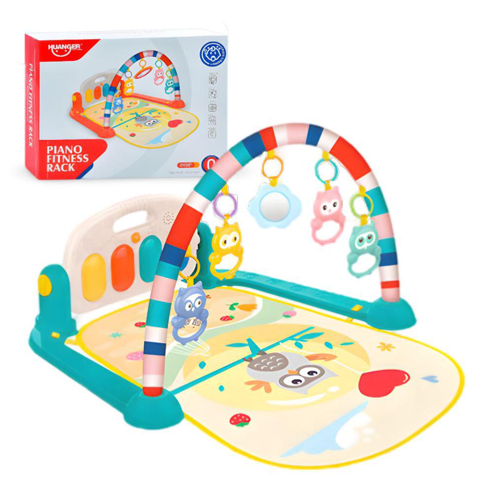 Коврик детский игровой HE0650-651-1 с дугой и игрушками Голубой (25760862)